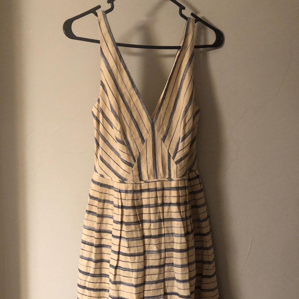 Jcrew Blue Striped Dress